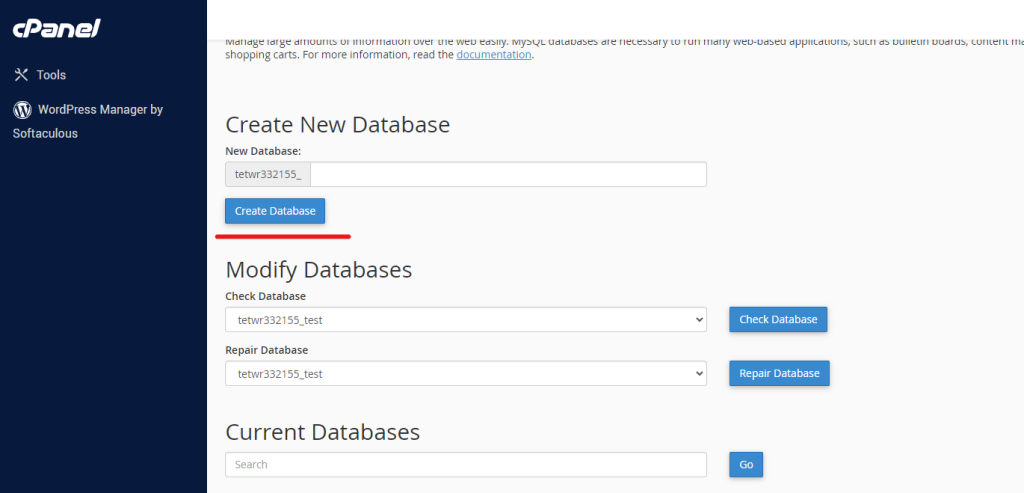 create database