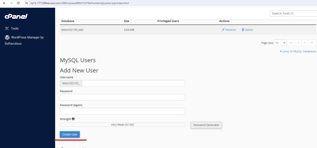 create user