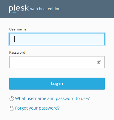 login to plesk