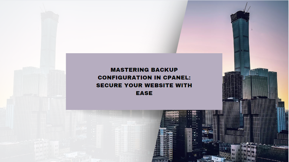 backup configuration in cpanel