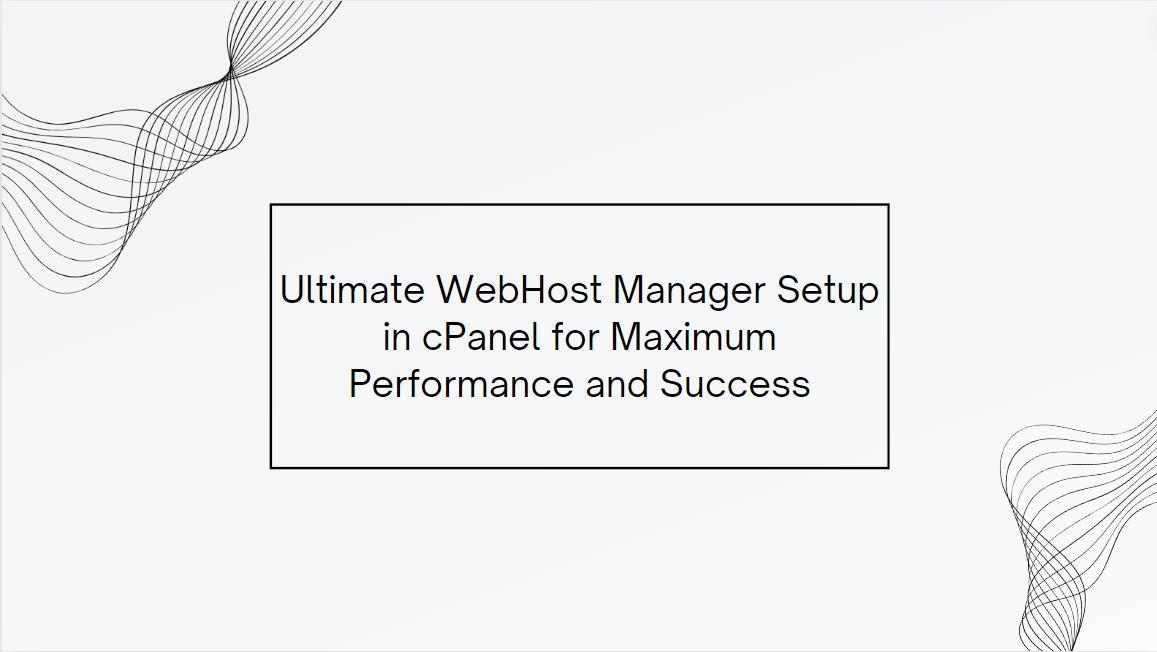 basic webhost manager - guide