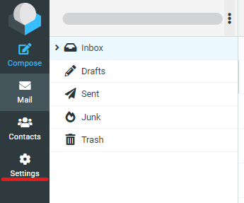 settings option signature in webmail