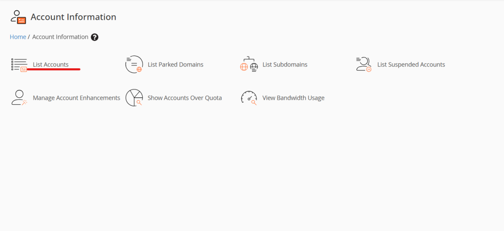 click list accounts change the IP address